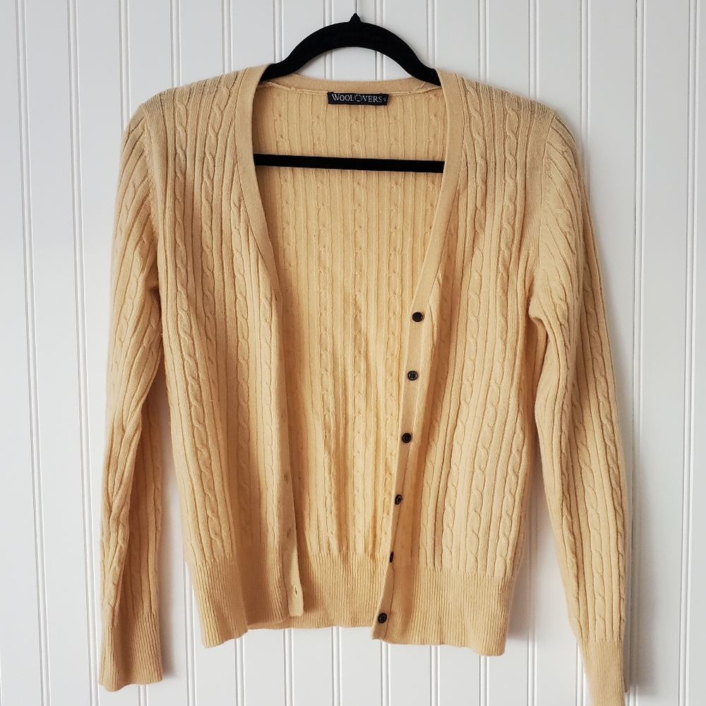 Incredible MERINO WOOL AND CASHMERE vintage 90s y2k cardigan by Woolovers